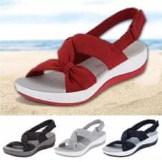 VIVVA® Dámske letné sandále s gumovou podrážkou na každodenné nosenie – šedá, veľkosť 37/38 | AMALFI