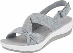 VIVVA® Dámske letné sandále s gumovou podrážkou na každodenné nosenie – šedá, veľkosť 37/38 | AMALFI