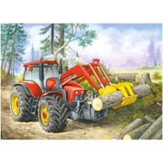 WOWO Puzzle CASTORLAND Forest Site - Traktor s Drapákom, 60 Dielikov, pre Deti 5+ Rokov