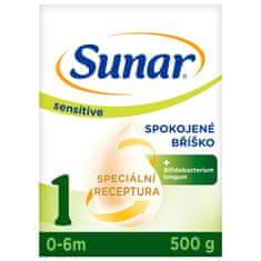 Sunar Sensitive 1, počiatočné dojčenské mlieko, 500 g