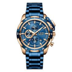 Lige Pánske hodinky - 8983 modrá+ darček ZADARMO