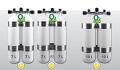 EUROCYLINDER fľaša "dvojča" 2 x 10 L 230 bar s manifoldom a obručami