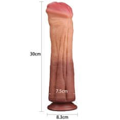 Lovetoy Lovetoy 12″ (30 cm) Dual Layered Platinum Silicone Cock