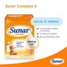 Sunar Complex 2 pokračovacie dojčenské mlieko, 6 x 600 g