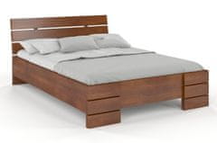 eoshop Drevená posteľ Sandemo High, buk (Rozmer: 180x200 cm, Farba: Orech)