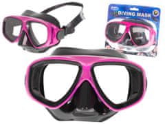 Potápačská maska plavecké okuliare ružové