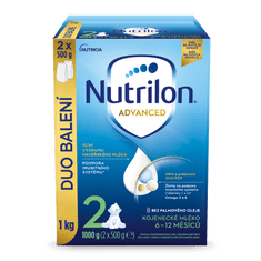 Nutrilon 2 Advanced pokračovacie dojčenské mlieko od uk. 6. mesiaca 2x 1000 g