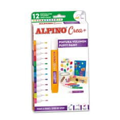 Alpino Crea+ 3D pěnové barvy 12ks
