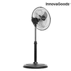 InnovaGoods Oscilačný stojanový ventilátor, 360° rotácia, 60 W, čierny