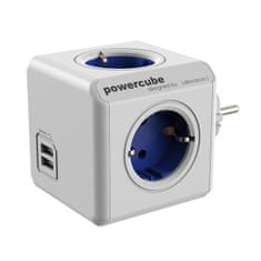 Zaparkorun.cz Rozbočovač Powercube s portami USB, modrý, Allocacoc