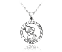 MINET Strieborný náhrdelník Zodiak - Vodnár