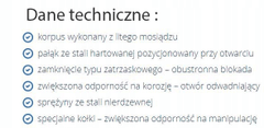 Gerda KMZ S40 H66 dlhý mosadzný visiaci zámok