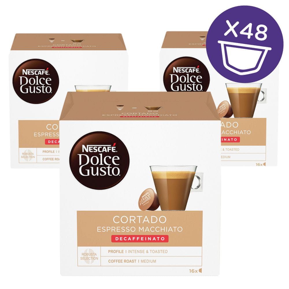 NESCAFÉ Dolce Gusto Cortado Decaffeinato - kávové kapsule - 48 ks