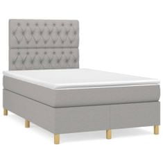 Petromila vidaXL Boxspring posteľ s matracom bledosivá 120x200 cm látka