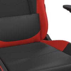 Petromila vidaXL Herná stolička s podnožkou čierna a červená umelá koža