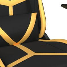 Petromila vidaXL Herná stolička s opierkou na nohy čierna a zlatá umelá koža