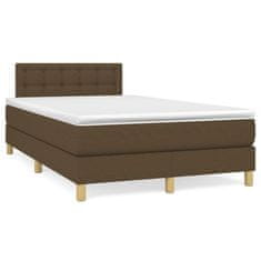 shumee Boxspring posteľ s matracom tmavohnedá 120x200 cm látka