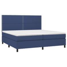 shumee Boxspring posteľ s matracom modrá 200x200 cm látka