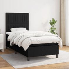 shumee Posteľný rám boxspring s matracom čierny 90x200 cm látka