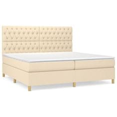 Petromila vidaXL Boxspring posteľ s matracom krémová 200x200 cm látka