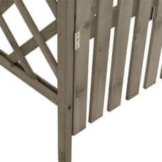 Vidaxl Pergola s bránkou 116x40x204 cm sivá masívne jedľové drevo