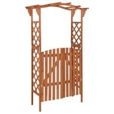 Petromila vidaXL Pergola s bránkou 116x40x204 cm masívne jedľové drevo