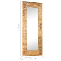 Vidaxl Ručne vyrezávané zrkadlo 110x50x11 cm masívne mangovníkové drevo
