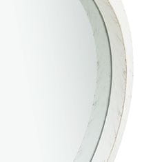Vidaxl Nástenné zrkadlo s popruhom biele 60 cm