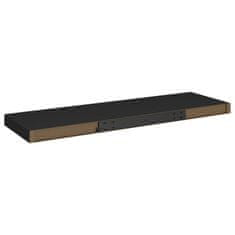 Petromila vidaXL Plávajúce nástenné police 4 ks, čierne 80x23,5x3,8 cm, MDF