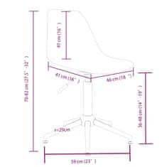 Vidaxl Otočná kancelárska stolička bledosivá PP