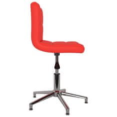 Vidaxl Otočná kancelárska stolička červená umelá koža