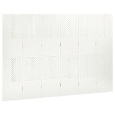 Vidaxl Paraván so 6 panelmi, biely 240x180 cm oceľ