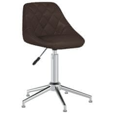 Vidaxl Otočná kancelárska stolička, hnedá, umelá koža