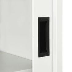 Petromila vidaXL Skriňa s posuvnými dverami biela 90x40x90 cm oceľ
