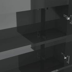 Petromila vidaXL Kúpeľňová zrkadlová skrinka 80x15x60 cm MDF lesklá sivá