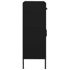 Petromila vidaXL Úložná skrinka čierna 80x35x101,5 cm oceľ