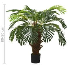 Petromila vidaXL Umelá palma Cycas s kvetináčom 90 cm zelená