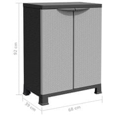 Vidaxl Plastová skrinka 68x39x92 cm ratanový dizajn