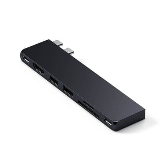 Satechi Pro Hub Slim - adaptér pre Macbook Air a Pro M1 M2 M3, čierny