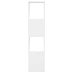 Vidaxl Otočná skrinka biela 34,5x34,5x147,5 cm drevotrieska