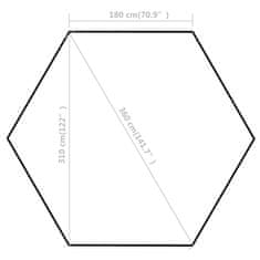 Petromila vidaXL Rozkladací záhradný stan so 6 stenami, krémovo biely 3,6x3,1 m