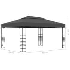 Petromila vidaXL Altánok 3x4 m, antracitový