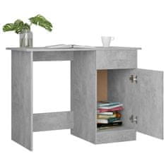 Petromila vidaXL Písací stôl, betónovo sivý 100x50x76 cm, kompozitné drevo