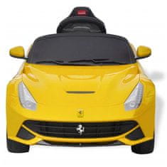 Vidaxl Detské auto "Ferrari F12" s diaľkovým ovládaním, žlté, 6 V
