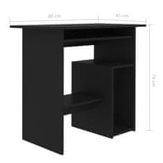 Petromila vidaXL Písací stôl, čierny 80x45x74 cm, kompozitné drevo