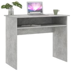 Vidaxl Písací stôl, betónovo sivý 90x50x74 cm, drevotrieska