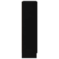 Petromila vidaXL Vitrína, čierna 82,5x30,5x115 cm, kompozitné drevo