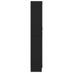 Vidaxl Vitrína, čierna 82,5x30,5x185,5 cm, drevotrieska
