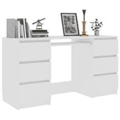 Petromila vidaXL Písací stôl, biely 140x50x77 cm, kompozitné drevo