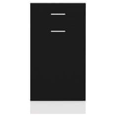 Vidaxl Spodná skrinka+zásuvka, čierna 40x46x81,5 cm, drevotrieska